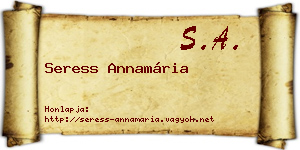 Seress Annamária névjegykártya